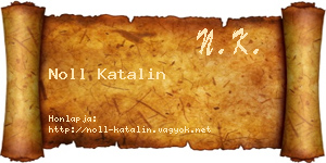 Noll Katalin névjegykártya