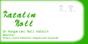 katalin noll business card